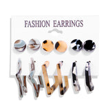 17KM Tassel Acrylic Earrings For Women Bohemian Earrings Set Big Geometric Drop Earring 2019 Brincos Female DIY Fashion Jewelry
