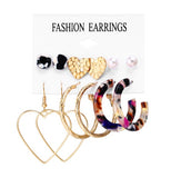 17KM Tassel Acrylic Earrings For Women Bohemian Earrings Set Big Geometric Drop Earring 2019 Brincos Female DIY Fashion Jewelry
