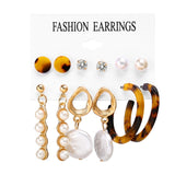 17KM Tassel Acrylic Earrings For Women Bohemian Earrings Set Big Geometric Drop Earring 2019 Brincos Female DIY Fashion Jewelry
